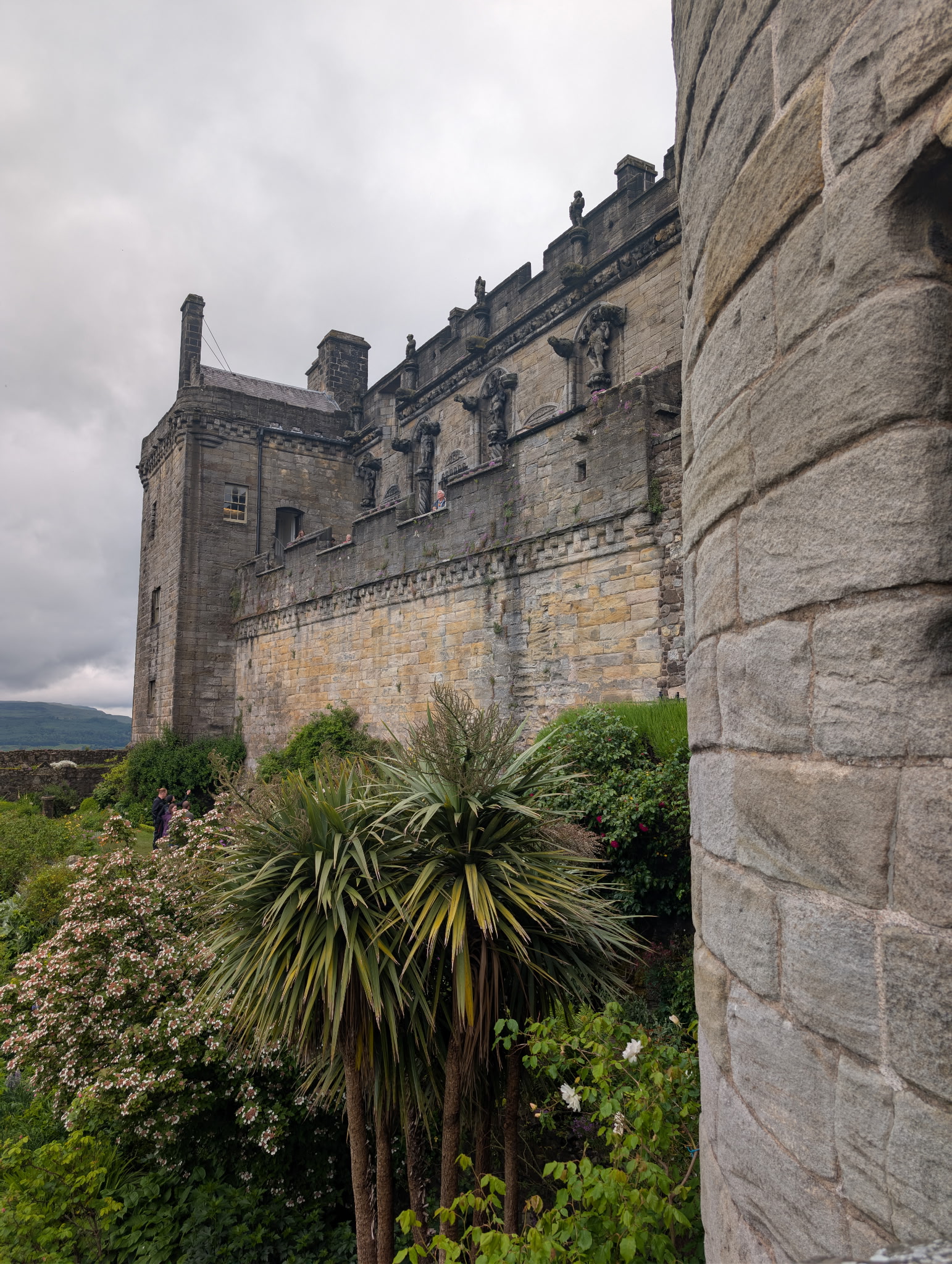 The stone walls of Stirling Castle
